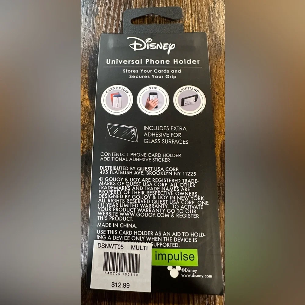 Disney Mickey Mouse Universal Phone Holder (Black) NWT